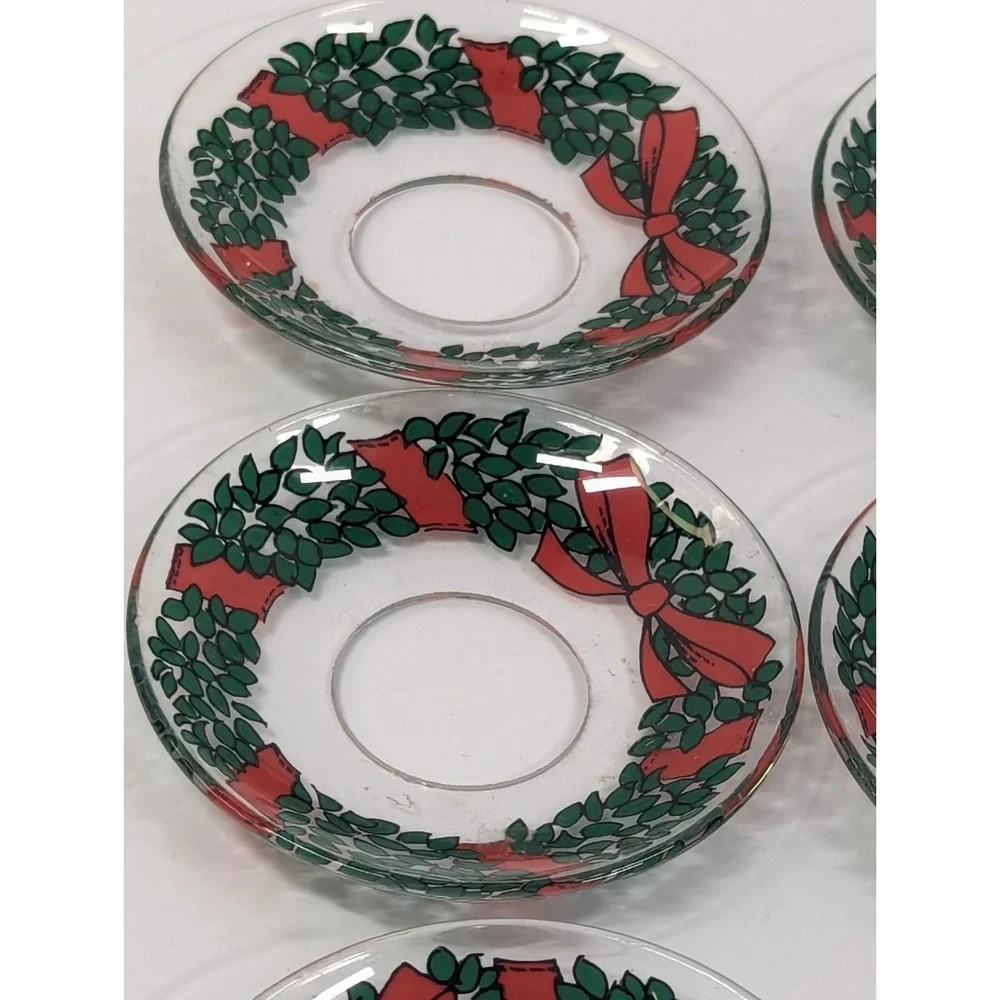Bobeches Taper Candle Wax Drip‎ Catchers Mistletoe Holly Berry Lillian Vernon